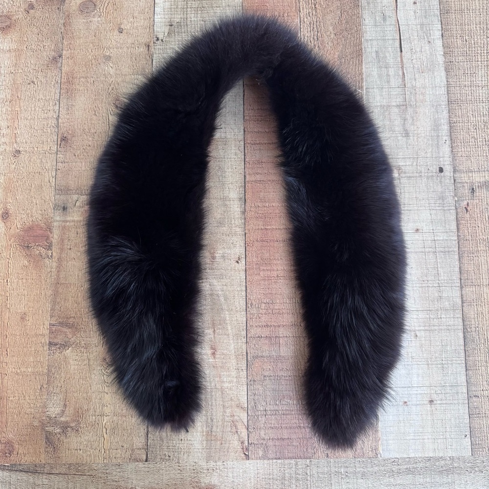 Fur Neck Collar Scarf ADULT ONE SIZE Black Fur